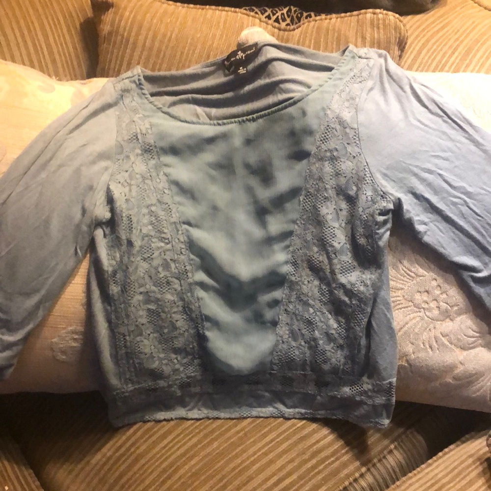 Cute light teal Crop Top